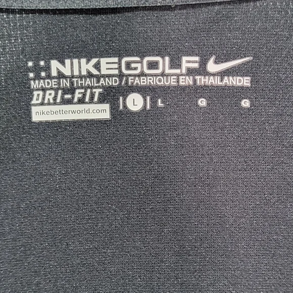 Nike Golf Women's NWT Dri-FIT Vertical Mesh Black Polo Shirt Size Large - Picture 4 of 11